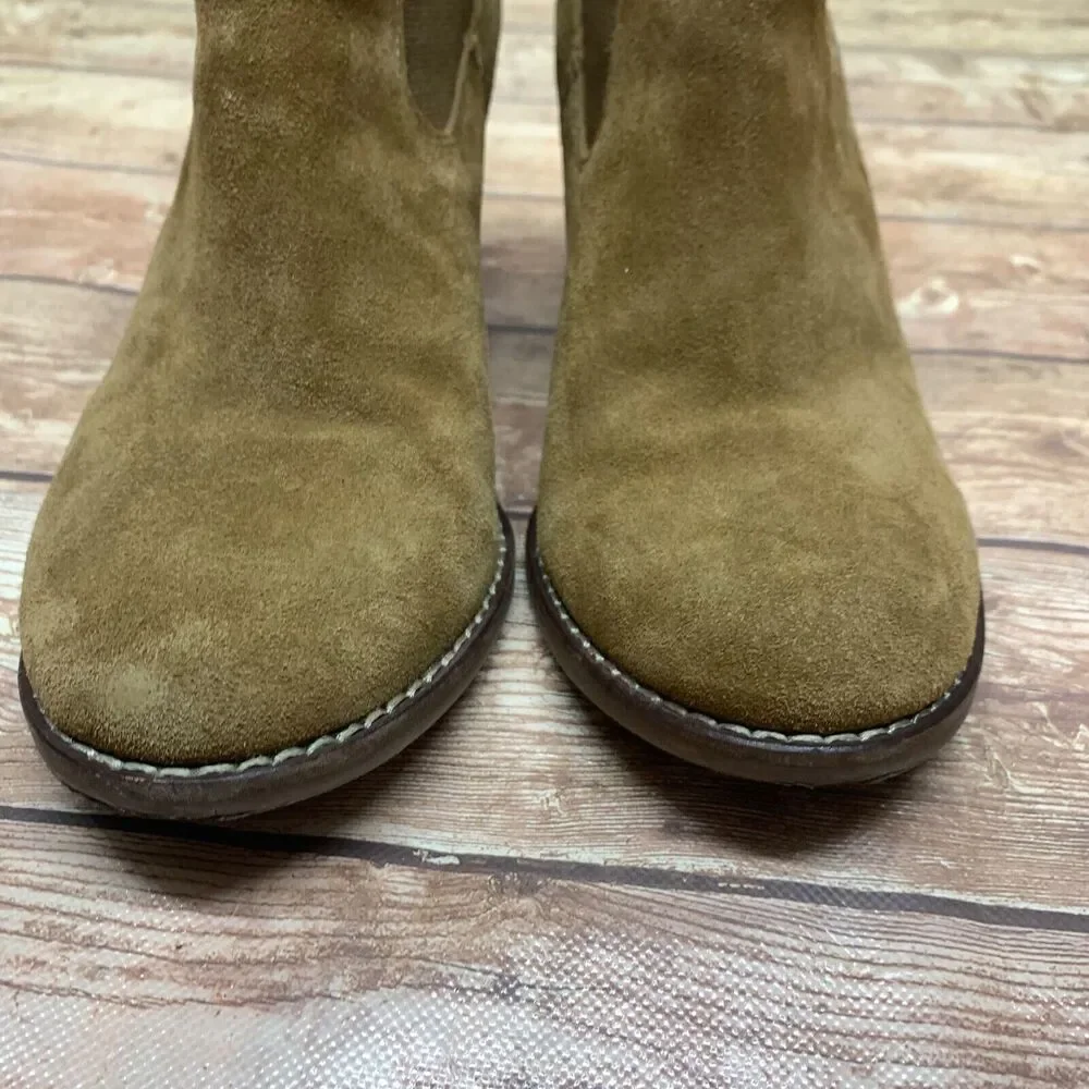 Lucky Brand Womens 9 EU 40 Yamka Chelsea Wedge Ankle Boots Booties Suede Leather
